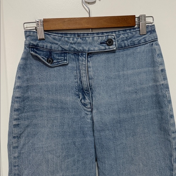 Point Sur J. Crew Women’s Wide Leg Crop Light Blue Denim Jeans size 25 - Picture 2 of 8